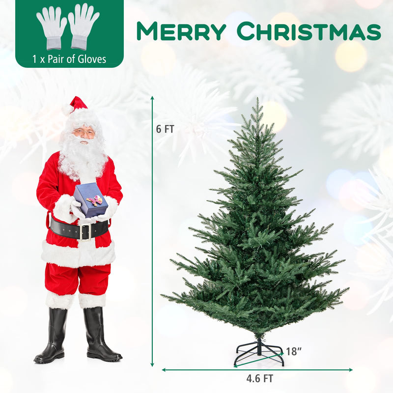 Load image into Gallery viewer, Goplus 6FT / 7FT Pre-Lit Artificial Christmas Tree with PVC & PE Mixed Branch Tips