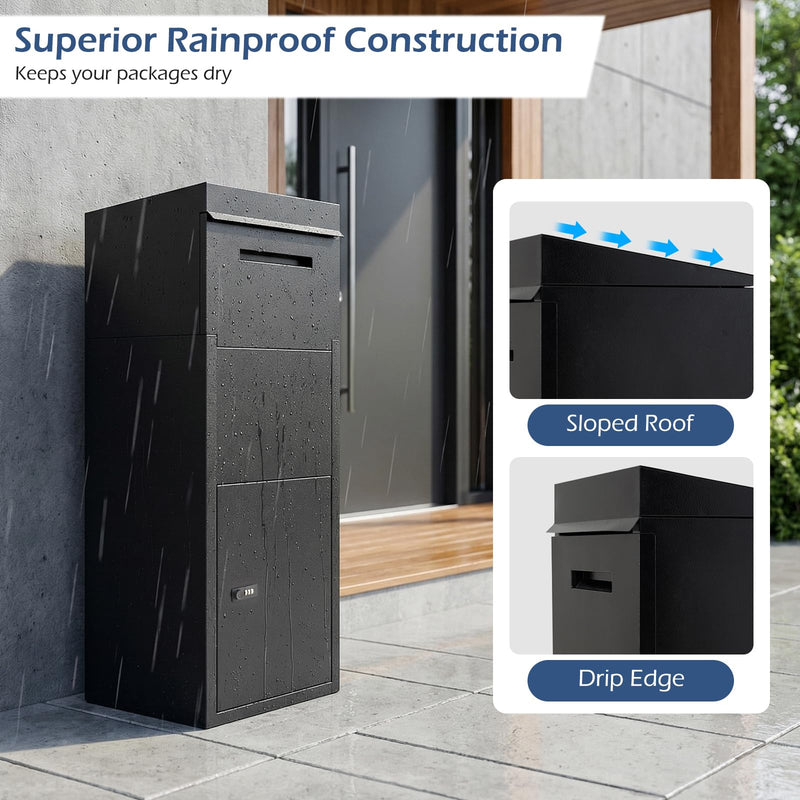 Load image into Gallery viewer, Goplus Galvanized Steel Parcel Drop Boxes with Lock