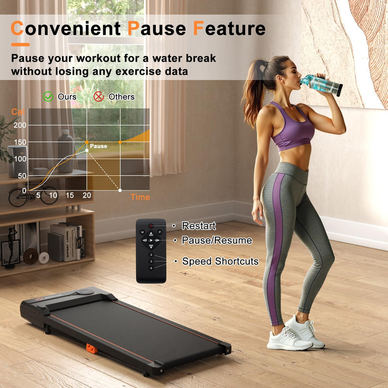 Load image into Gallery viewer, Goplus Walking Pad 340 LBS Capacity Under Desk Treadmill with Remote Control LED Display