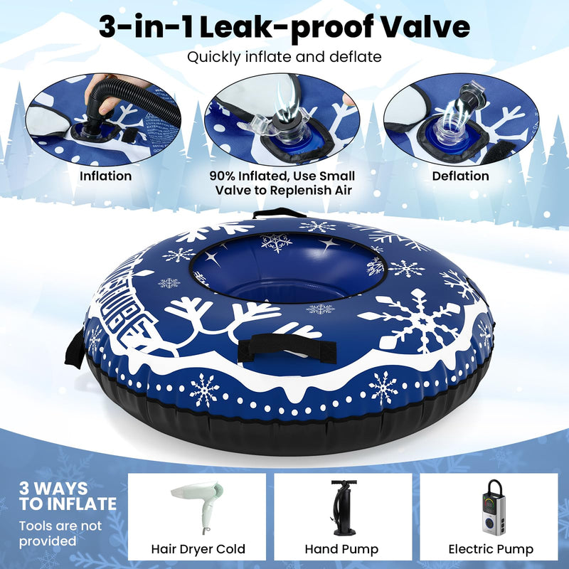 Load image into Gallery viewer, Goplus 42" Heavy-Duty Snow Sledding Tube with Detachable Tow Strap Thickened Bottom