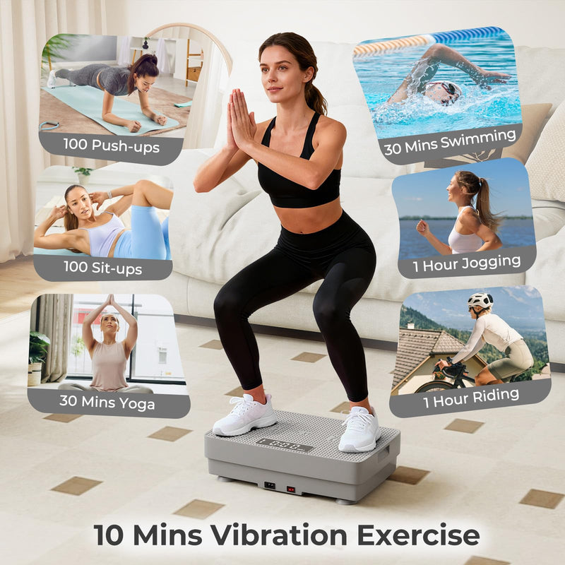 Load image into Gallery viewer, Goplus Vibration Plate Exercise Machine, Vibrating Platform w/ Gravity Sensor, Remote Control