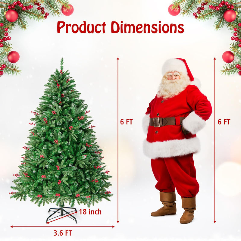 Load image into Gallery viewer, Goplus 6ft Pre-Lit Artificial Christmas Tree for Holiday Party Office Home Decor