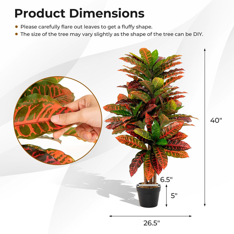 Load image into Gallery viewer, Goplus Artificial Croton Palm Tree