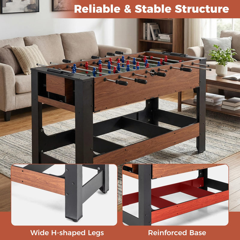 Load image into Gallery viewer, Goplus 54" Full Size Foosball & Pool Combo Table | Indoor Outdoor Combination Arcade Table