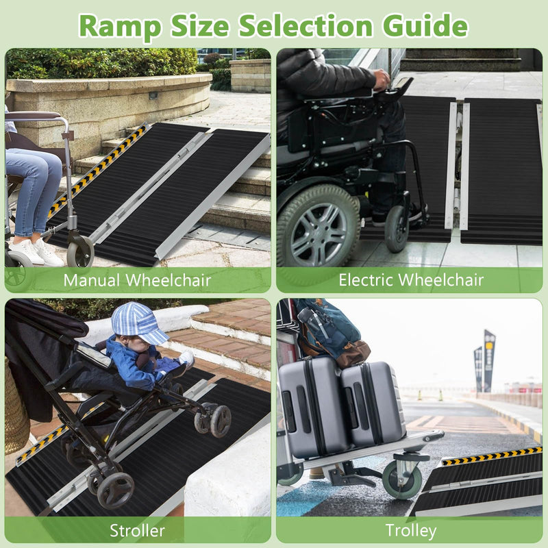 Load image into Gallery viewer, Goplus Portable Aluminum Wheelchair Ramp