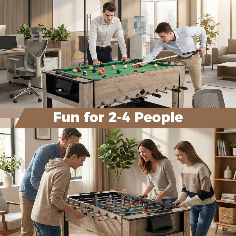 Load image into Gallery viewer, Goplus 2-in-1 Swivel Multi Game Table with Foosball & Pool for Adults