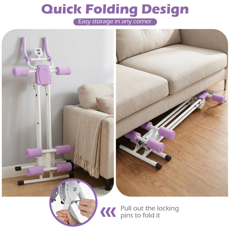 Load image into Gallery viewer, Goplus Foldable Abdominal Trainer w/6 Inclined Angles & LCD Display