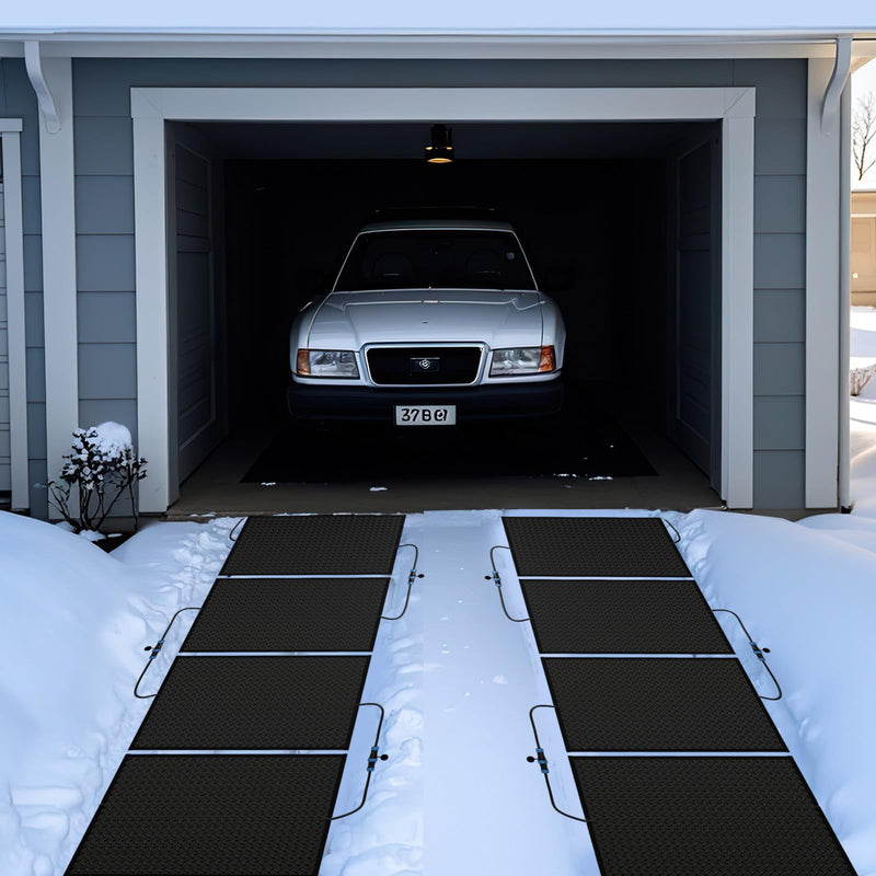 Load image into Gallery viewer, Goplus Heated Snow Melting Mat, Heated Outdoor Mat for Winter Snow Removal with 3 in/h Speed (20” x 30” with Power Cord + Without Power Cord)