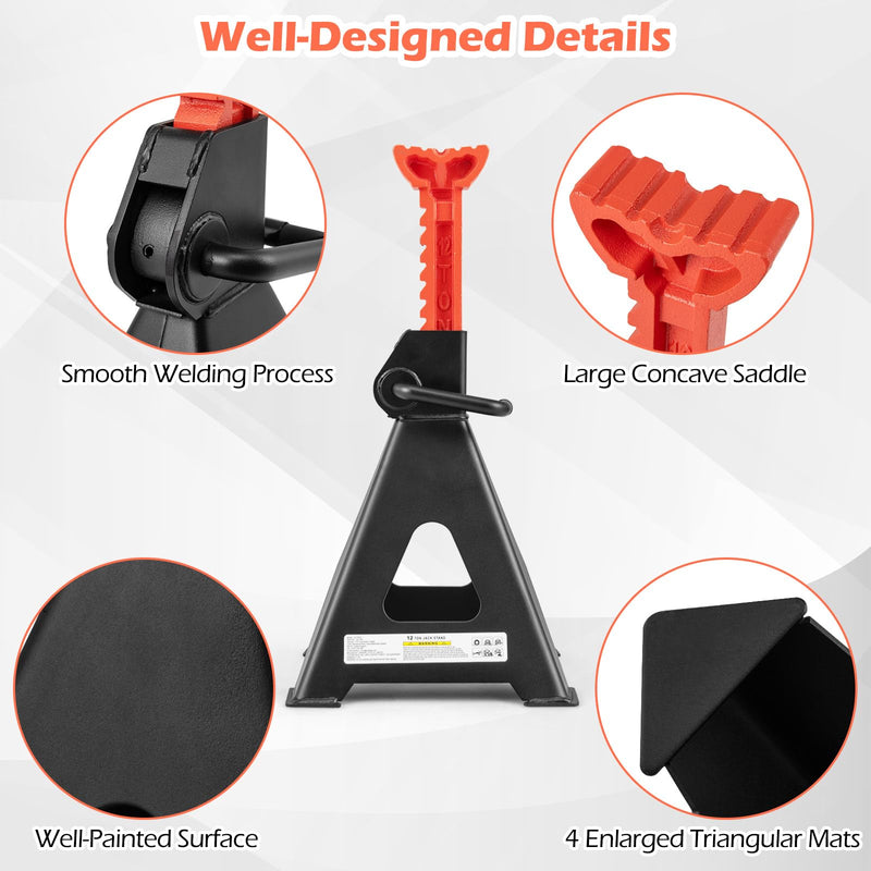 Load image into Gallery viewer, Goplus Jack Stands 12 Ton | 26,400 LBS Jack Stand with 19"-29.5" Adjustable Lifting Height