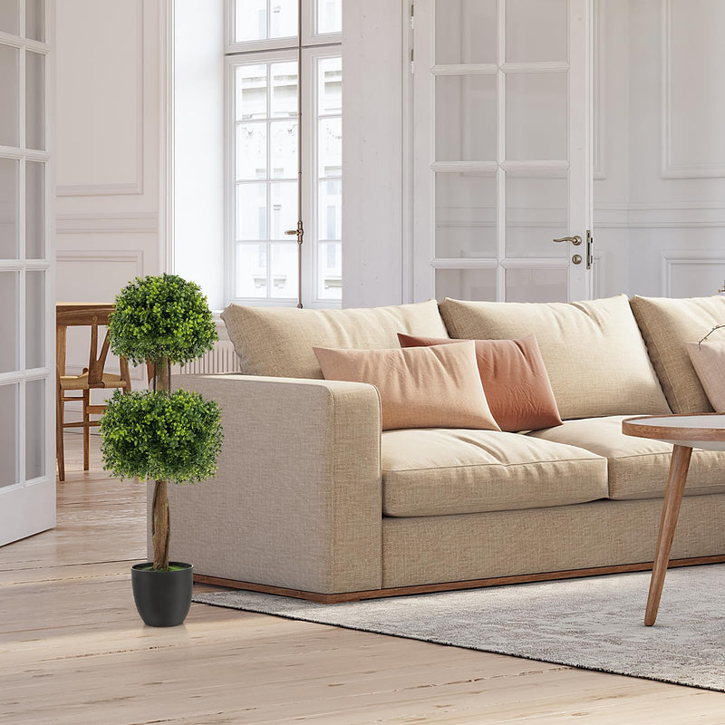 Load image into Gallery viewer, Goplus 40" Artificial Boxwood Topiary Ball Tree