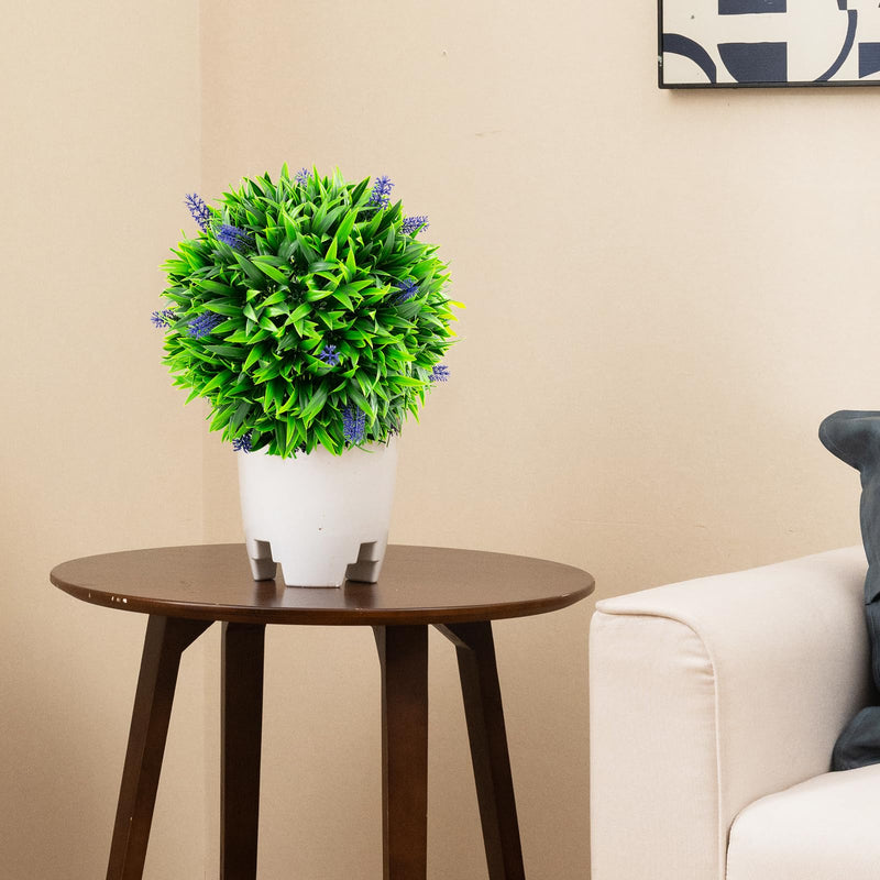 Load image into Gallery viewer, Goplus 12 Inch Artificial Lavender Topiary Balls Set of 2, Outdoor Faux Greenery Balls with Flowers