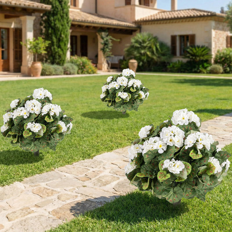 Load image into Gallery viewer, Goplus 22.5” Artificial Begonia Ball Trees Set of 2 with Ground Spikes