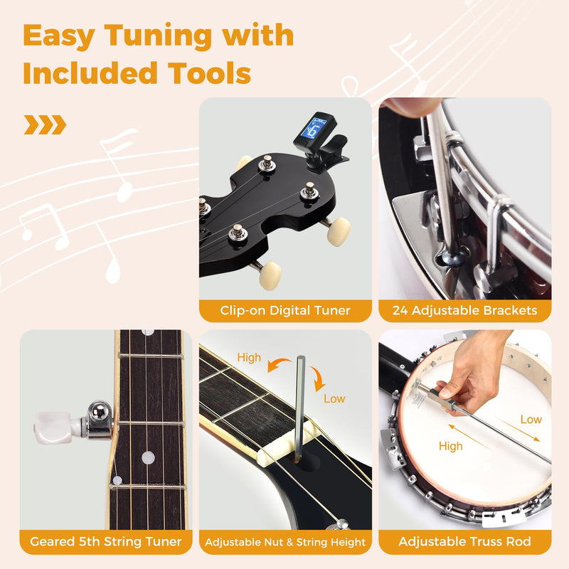 Load image into Gallery viewer, Goplus 5-String Banjo with Remo Drumhead