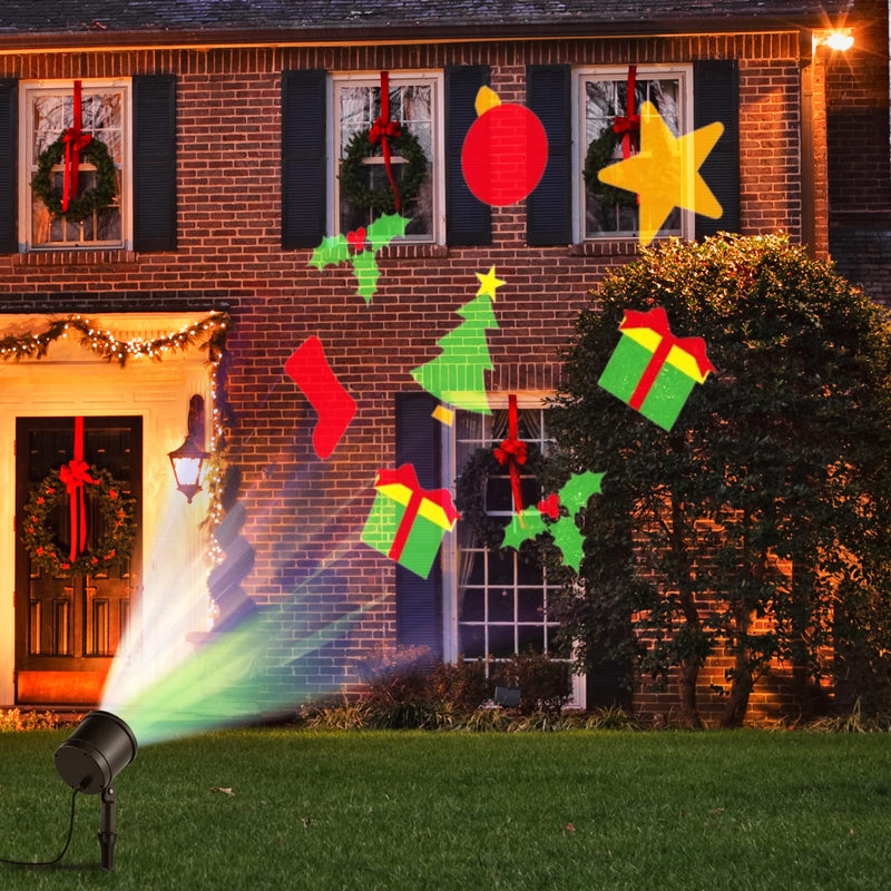 Load image into Gallery viewer, Goplus Christmas Projector Lights Rotating Projection Lamp with 65° Adjustable Angle