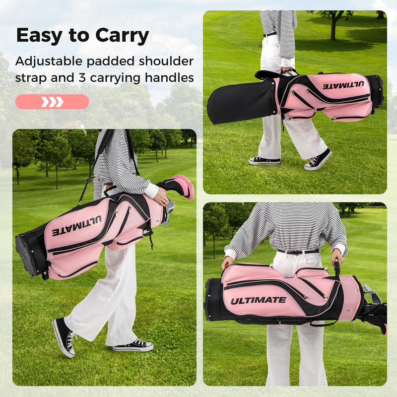 Load image into Gallery viewer, Goplus Complete Golf Club Set for Women, 9 Pieces Golf Clubs with Cart Bag