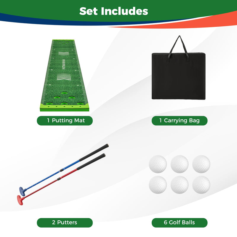 Load image into Gallery viewer, Goplus Golf Game Set with 2 Adjustable Putters & 6 Balls