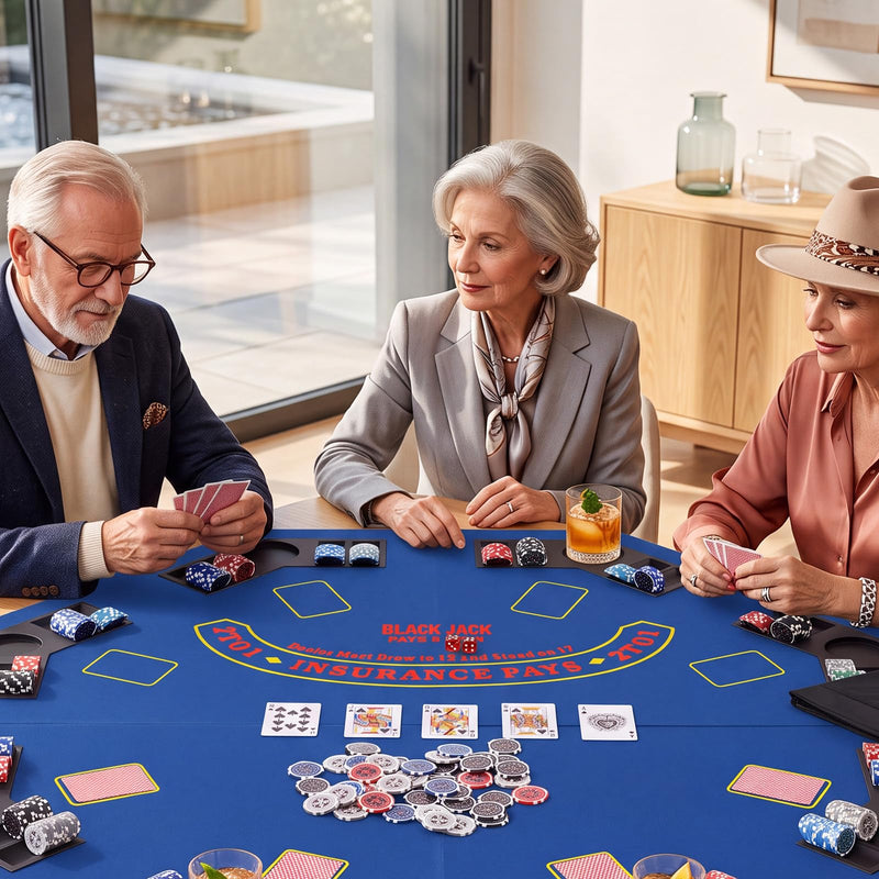 Load image into Gallery viewer, Goplus 48" Poker Table Top - 8 Player Foldable Texas Holdem Poker Table Topper