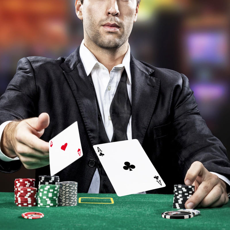 Load image into Gallery viewer, Goplus Poker Chip Set, Casino Poker Chips with 400 PCS Chips, 6 Decks Cards, Dealer Button