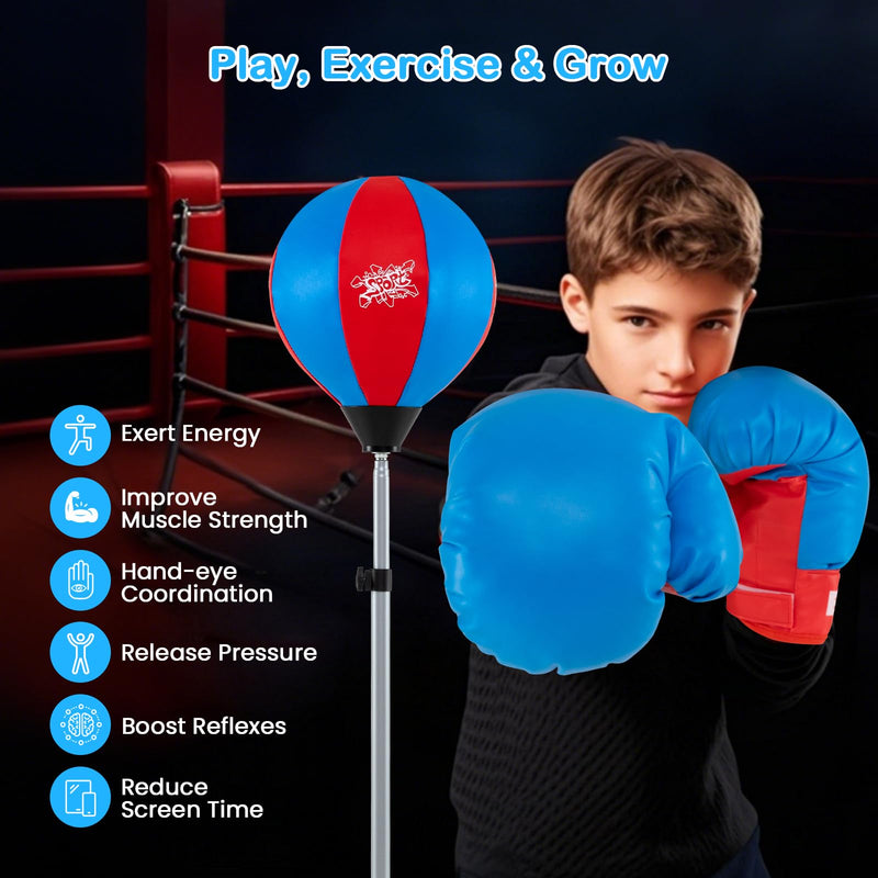 Load image into Gallery viewer, Goplus Punching Bag for Kids Adjustable Boxing Toy Set with Reflex Bag