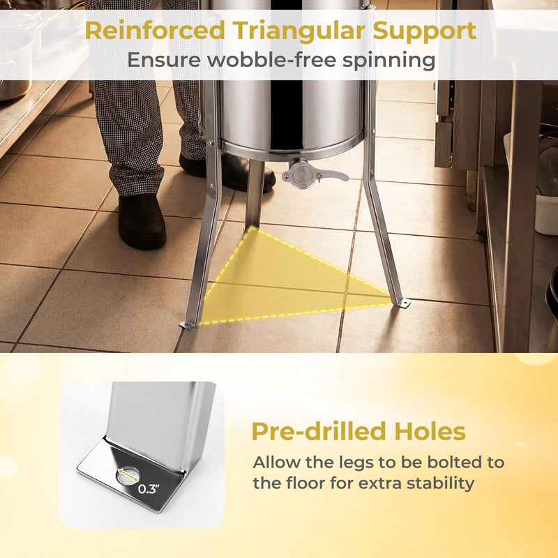 Load image into Gallery viewer, Goplus 3 Frame Honey Extractor with Bottom Gravity Flow Gate & Clear Lid