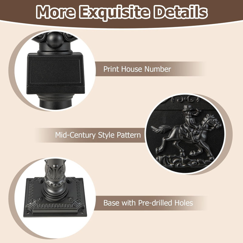 Load image into Gallery viewer, Goplus Cast Aluminum Mailbox with Post