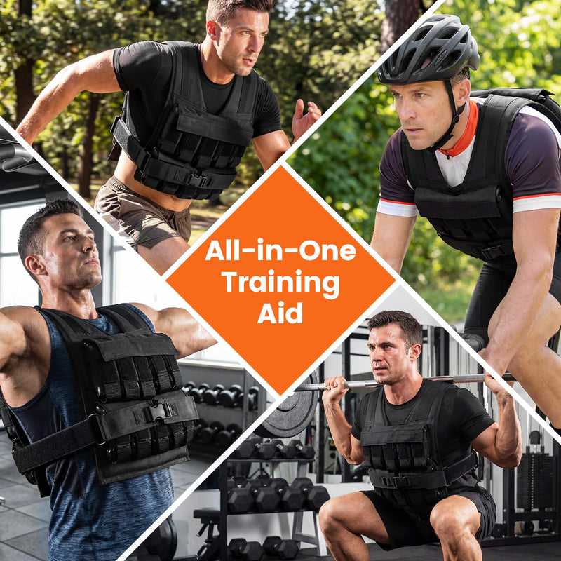 Load image into Gallery viewer, Goplus Adjustable Weighted Vest for Men Women (44LBS w/49”-58” Waist Size)