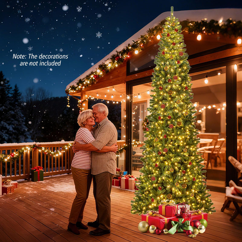 Load image into Gallery viewer, Goplus 12 FT Pre-Lit Artificial Christmas Tree with Quick Power Connector