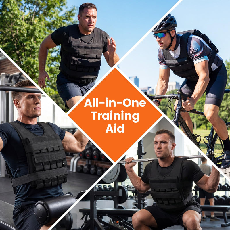 Load image into Gallery viewer, Goplus 66lbs Adjustable Weighted Vest with 30 Removable Metal-Sand Weigh