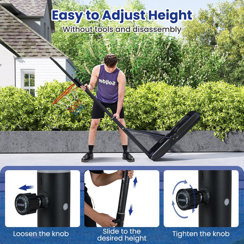 Load image into Gallery viewer, Goplus Portable 3.3-10FT Adjustable Basketball Goal System w/Shatterproof PC Backboard