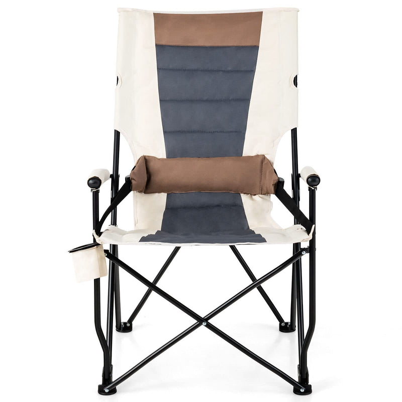 Load image into Gallery viewer, Goplus Camping Chairs, Portable Lumbar Back Beach Chair, Folding Chair for Outside, Fishing, Hiking, Picnic