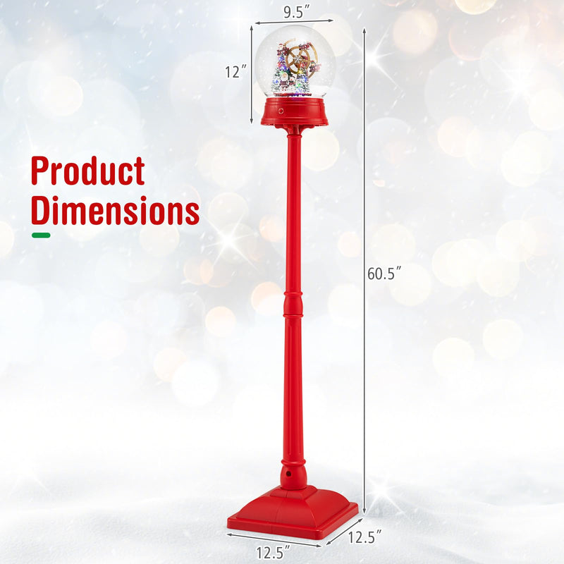 Load image into Gallery viewer, Goplus 5 Ft Christmas Snow Globe Lantern ( Snowing Santa with Ferris Wheel )