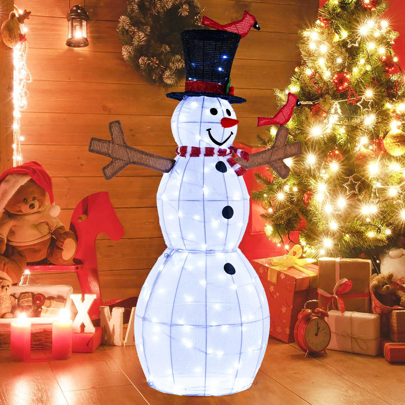 Load image into Gallery viewer, Goplus 4.8 FT Light Up Christmas Snowman with 120 LED Lights