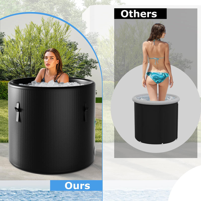 Load image into Gallery viewer, Goplus 79 Gal Ice Bath Tub for Athletes, Inflatable Cold Plunge Tub w/Multiple Layered, Lid, Pump