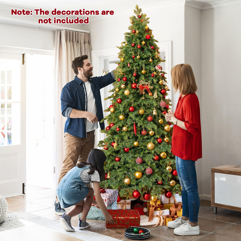 Load image into Gallery viewer, Goplus 7.5ft Artificial Christmas Tree, Unlit Green Hinged Xmas Full Tree with 1019 Lush Branch Tips