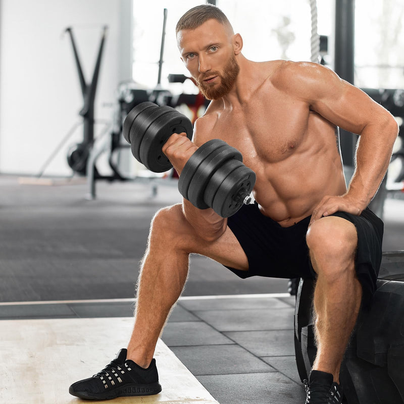 Load image into Gallery viewer, 66 Lbs Fitness Dumbbell Weight Set with Adjustable Weight Plates and Handle