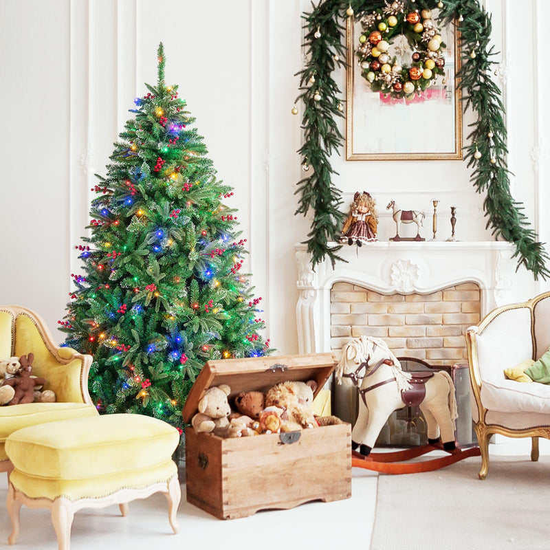 Load image into Gallery viewer, Goplus 6ft Pre-Lit Artificial Christmas Tree for Holiday Party Office Home Decor