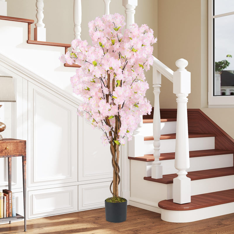 Load image into Gallery viewer, Goplus 5FT Artificial Cherry Blossom Tree