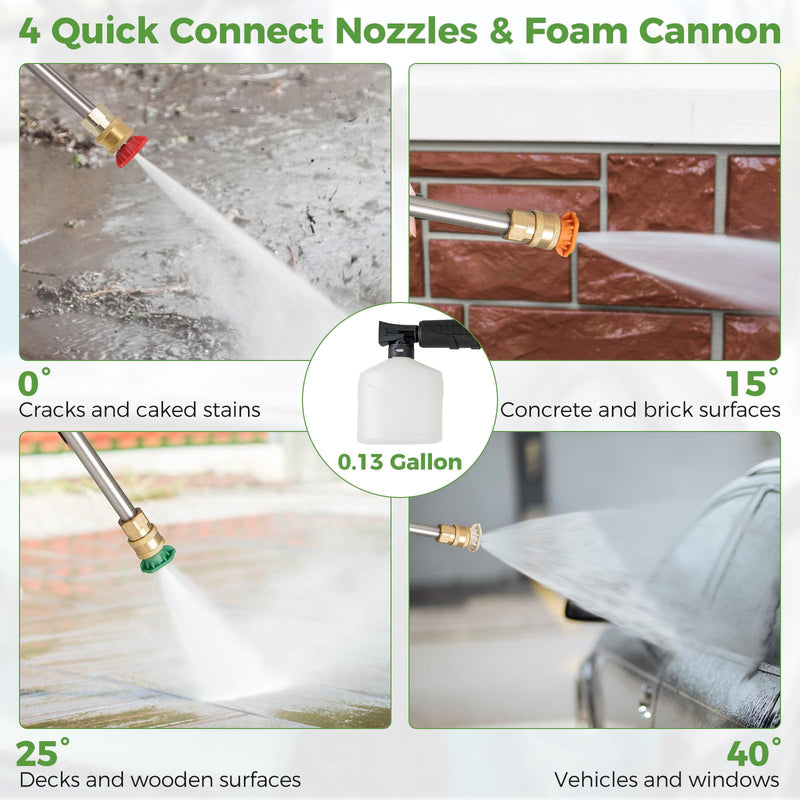 Load image into Gallery viewer, Goplus 2150PSI 1.2GPM Power Washer with 4 Quick Connect Nozzles