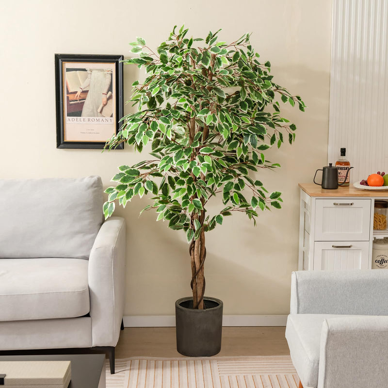 Load image into Gallery viewer, Goplus Artificial Ficus Tree