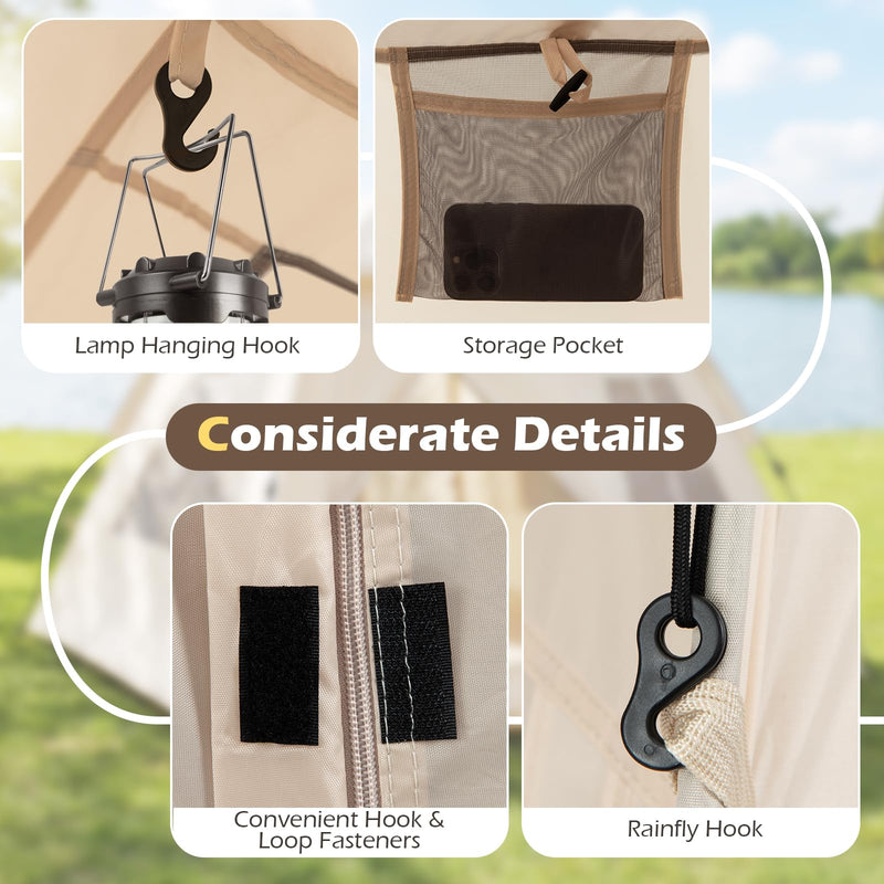 Load image into Gallery viewer, Goplus 4 Person Camping Tent with Rainfly Mesh Windows 2 Doors & Carrying Bag