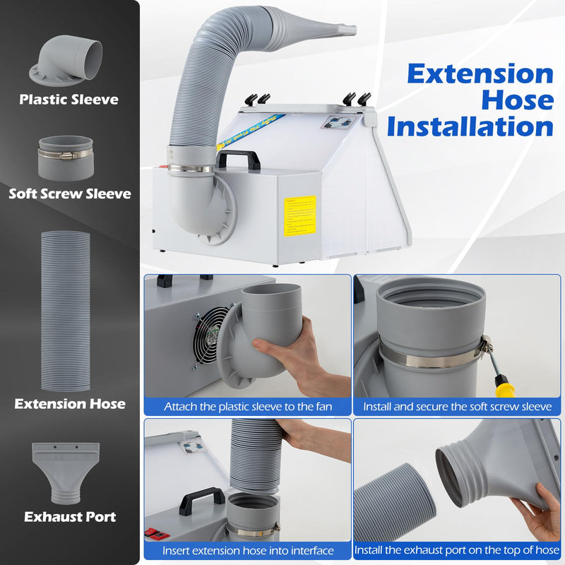 Load image into Gallery viewer, Goplus Portable Airbrush Spray Booth Kit Lighted Painting Station with 3 LED Lights