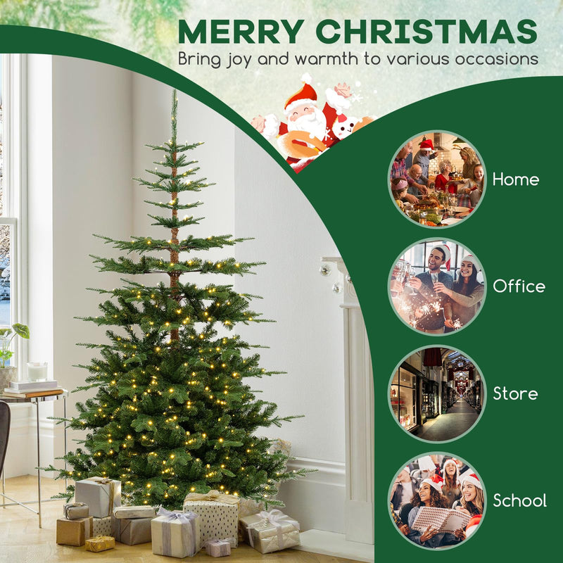 Load image into Gallery viewer, Goplus 7 FT Pre-Lit Artificial Christmas Tree with 1303 PE & PVC Branch Tips
