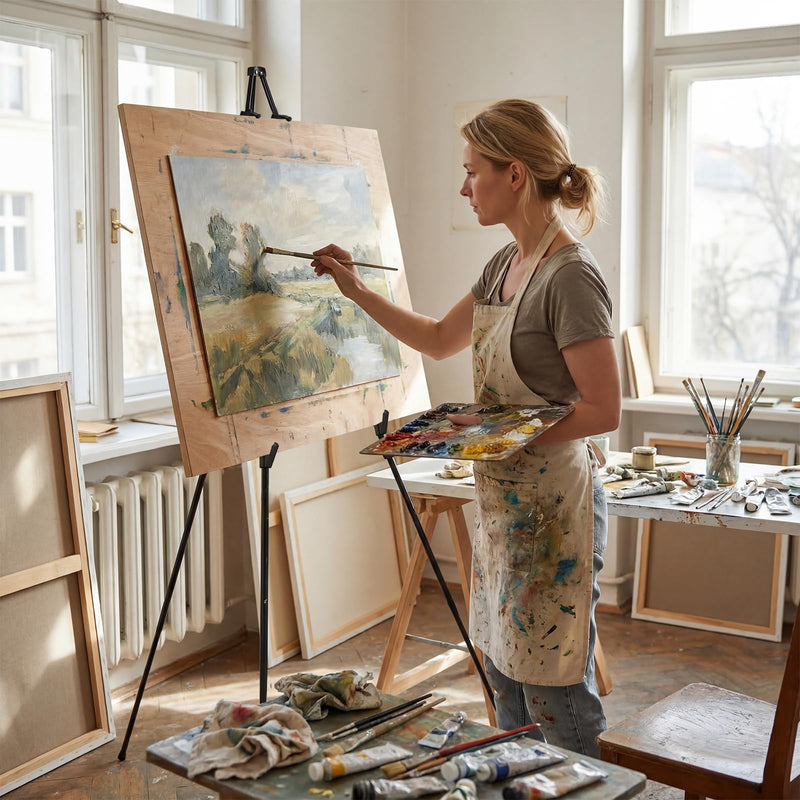 Load image into Gallery viewer, Goplus 65" Metal Easel Stand Set w/Movable Card Slots & Anti-Slip Foot Pads (6-Pack)