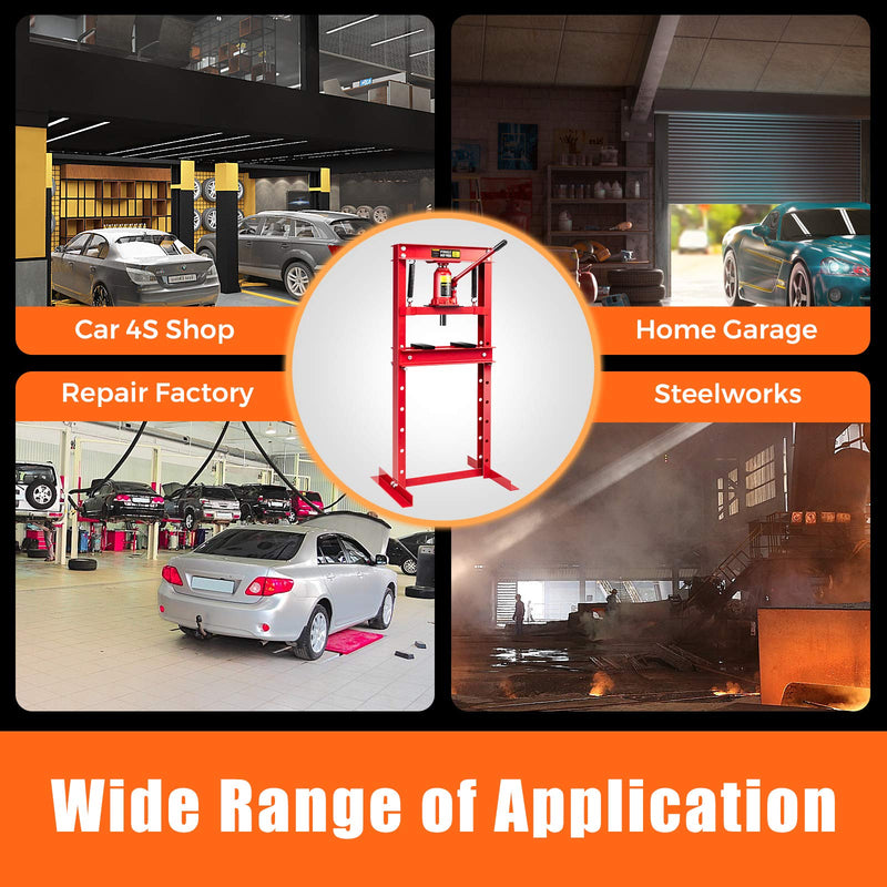 Load image into Gallery viewer, Goplus 12 Ton Hydraulic Shop Floor Press Floor Stand Jack for Gears and Bearings