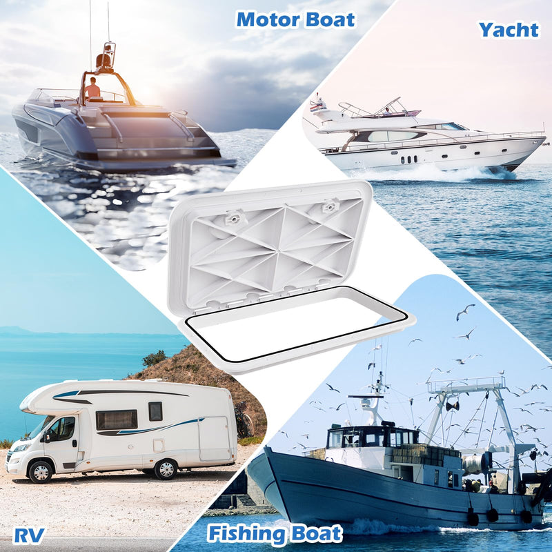 Load image into Gallery viewer, Goplus 24” x 14” Boat Hatch with 180° Lid Hinge & Non-Slip Surface