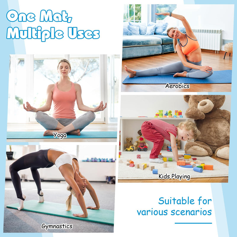 Load image into Gallery viewer, Goplus 8' x 4' x 2" Folding Tumbling Mat with Carry Handles Hook & Loop Fasteners