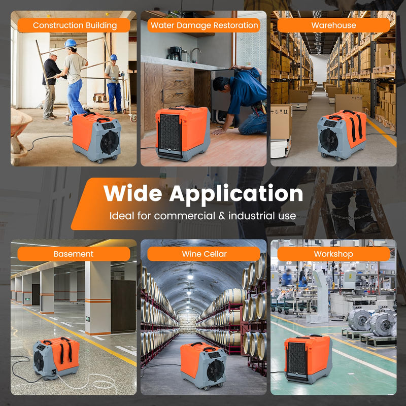 Load image into Gallery viewer, 180 PPD Crawl Space Dehumidifier with Pump, Drain Hose, Auto Defrost, 6,000 Sq. Ft Commercial Dehumidifier for Basement