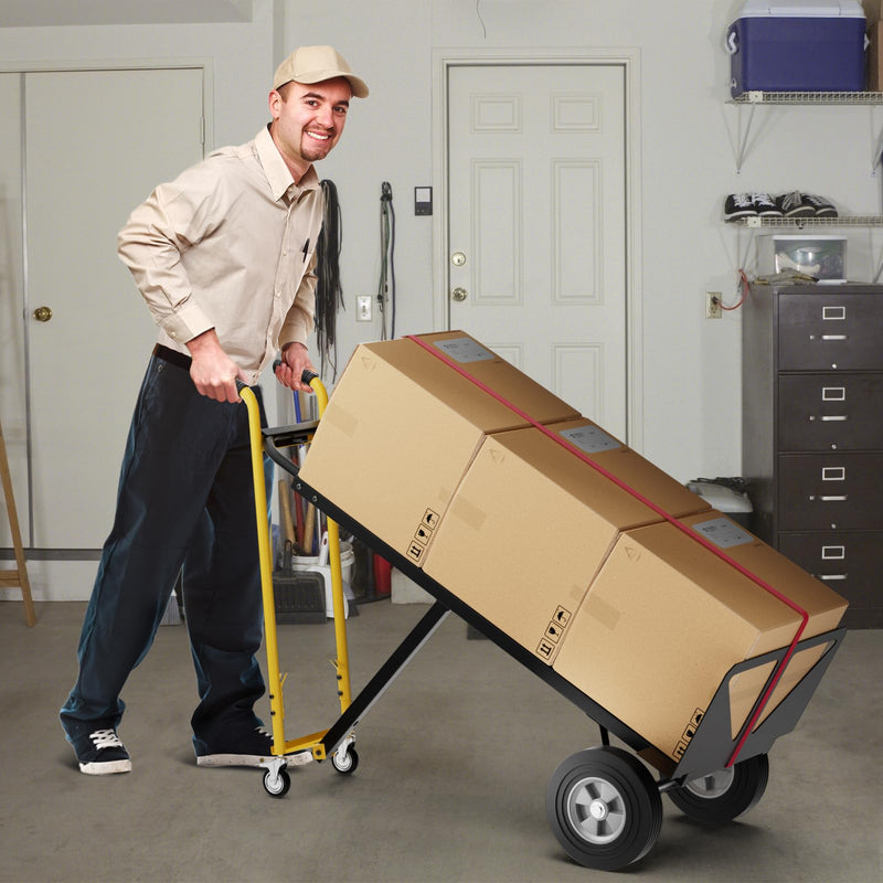 Load image into Gallery viewer, 3-in-1 Convertible Metal Dolly Cart with 4 Rubber Wheels - Goplus