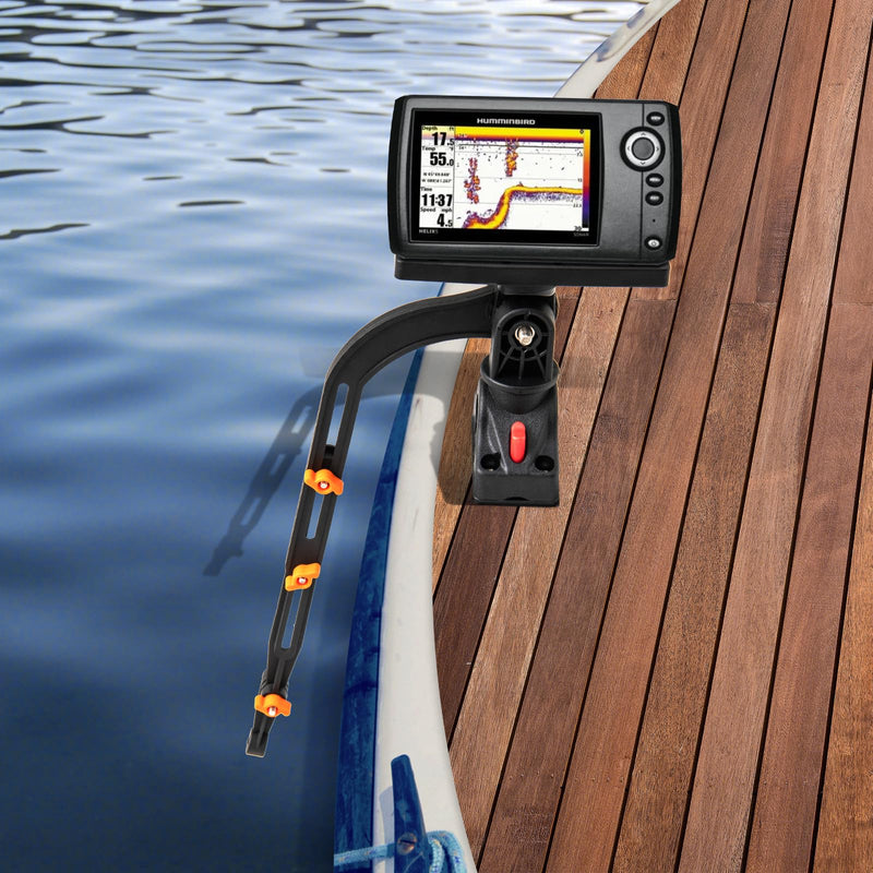 Load image into Gallery viewer, Goplus Fishing Float Tube Accessories, 360° Rotatable Fish Finder Holder w/ Mount Bracket
