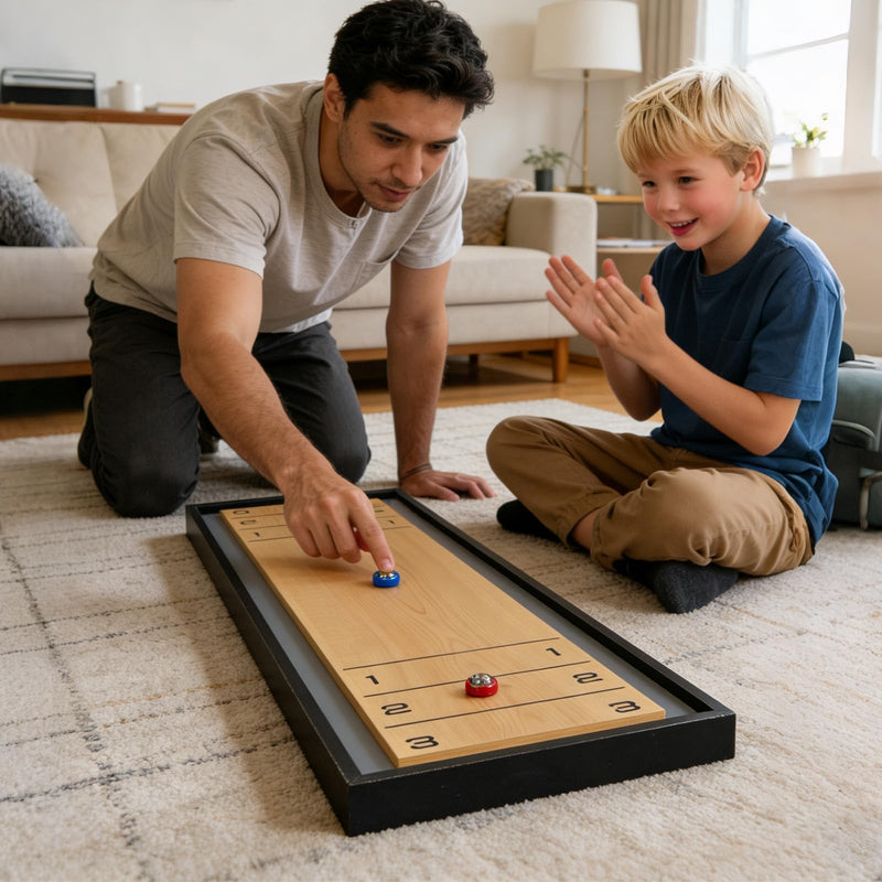 Load image into Gallery viewer, Goplus Shuffleboard and Curling 2 in 1 Board Game Combo Game Set for Adults